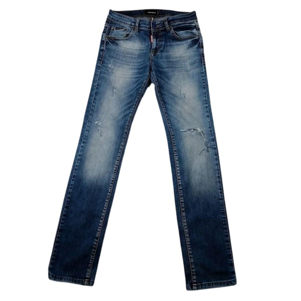 Dsquared2 DSQ 712 Jeans Mens 30x33 Blue Slim Fit Distressed Stretch Denim Pants